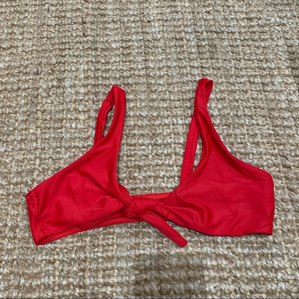 Red bikini top
